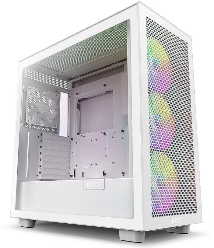 Case|NZXT|H7 Flow RGB|MidiTower|ATX|EATX|MicroATX|MiniITX|Colour White|C...