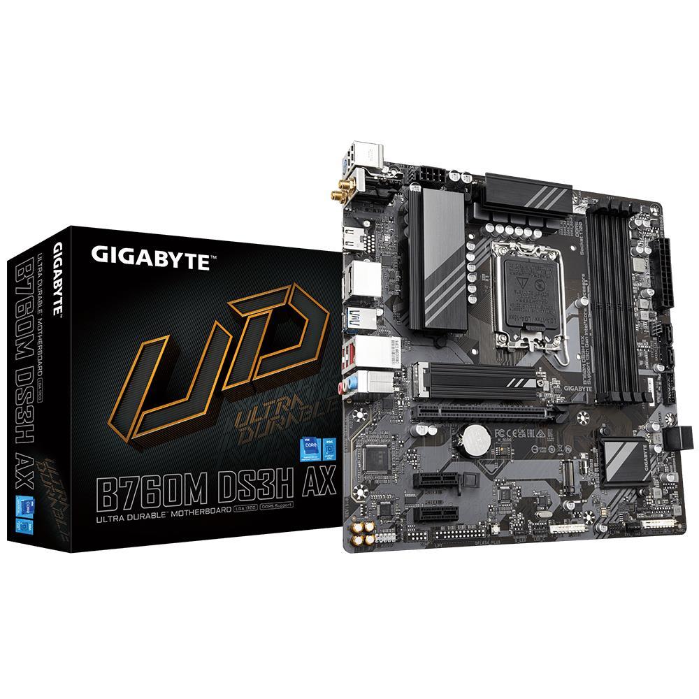 Emaplaat|GIGABYTE|Intel B760 Express|LGA1700|Micro-ATX|Memory DDR5|Memo&...