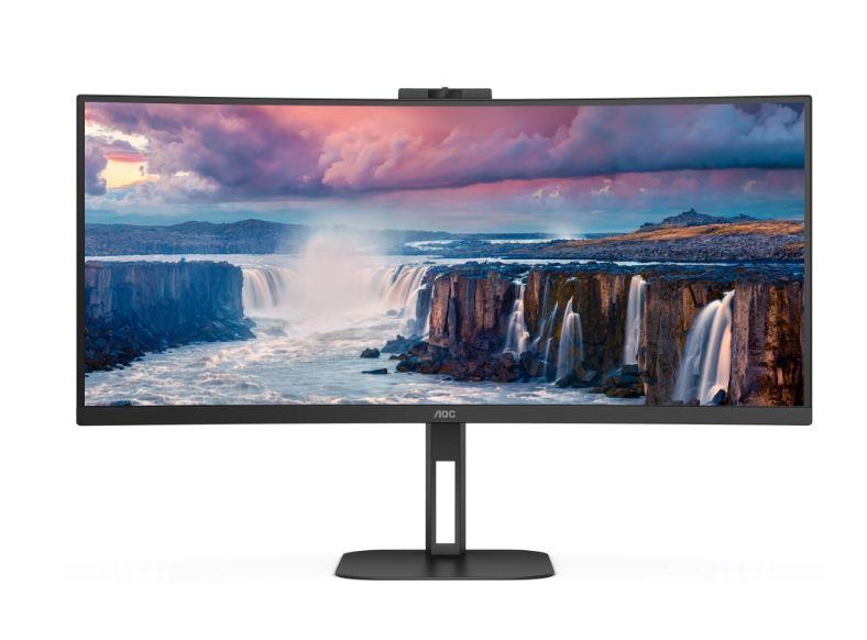 LCD Monitor|AOC|CU34V5CW/BK|34″|Curved/21 : 9|Panel VA|3440×1...