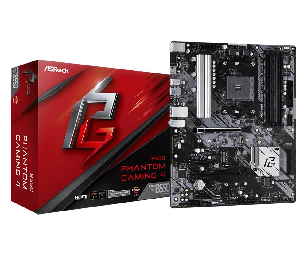 Emaplaat|ASROCK|AMD B550|SAM4|ATX|2xPCI-Express 3.0 1x|1xPCI-Express 3&#...
