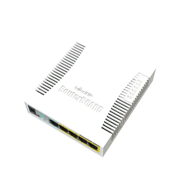 Switch|MIKROTIK|CSS106-1G-4P-1S|5x10Base-T / 100Base-TX / 1000Base-T|1xS...