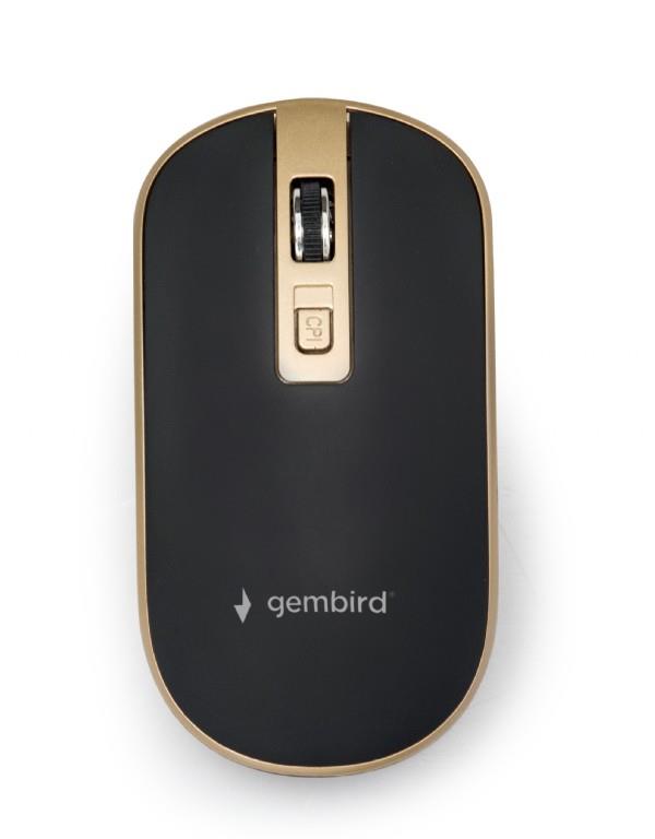 MOUSE USB OPTICAL WRL BLACK/GOLD MUSW-4B-06-BG GEMBIRD