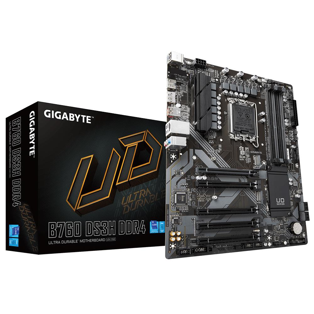 Emaplaat|GIGABYTE|Intel B760 Express|LGA1700|ATX|Memory DDR4|Memory slo&...