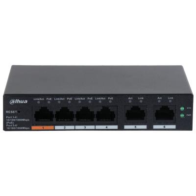 Switch|DAHUA|CS4006-4GT-60|Type L2|Desktop/pedestal|PoE ports 4|60 Watts...