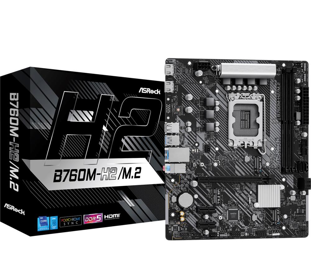 Emaplaat|ASROCK|Intel B760 Express|LGA1700|Micro-ATX|Memory DDR5|Memory&...