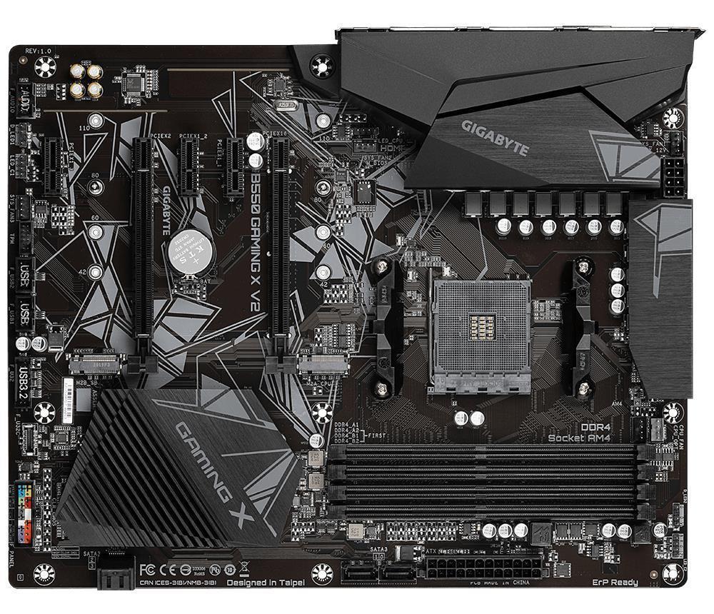 Emaplaat|GIGABYTE|AMD B550|SAM4|ATX|Memory DDR4|Memory slots 4|3xPCI-Ex&...