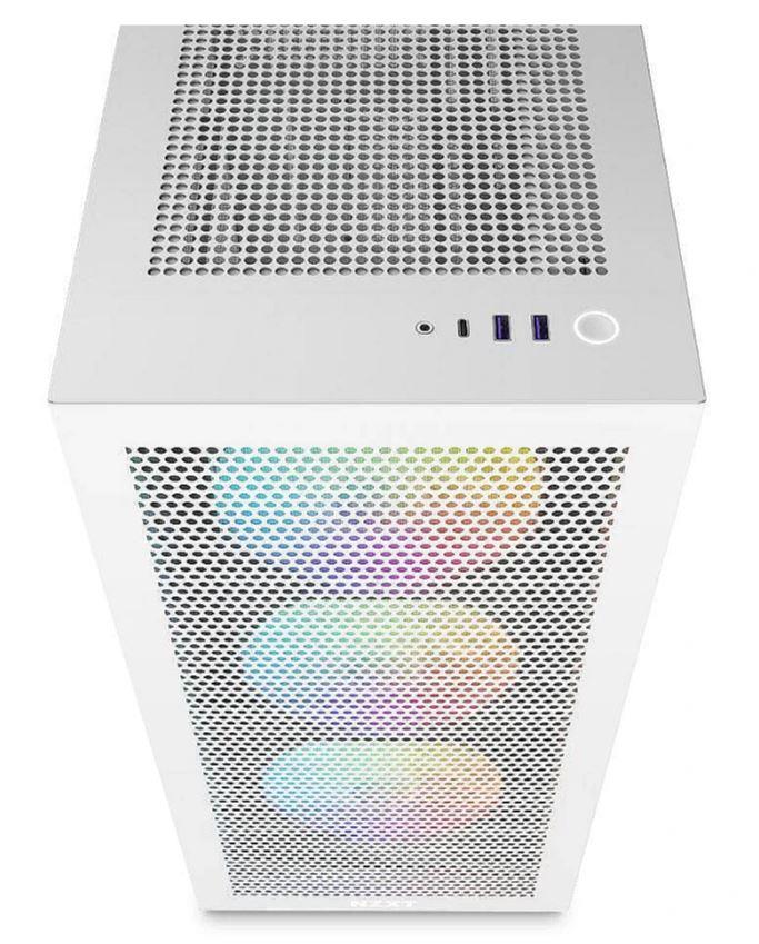 Case|NZXT|H7 Flow RGB|MidiTower|ATX|EATX|MicroATX|MiniITX|Colour White|C...