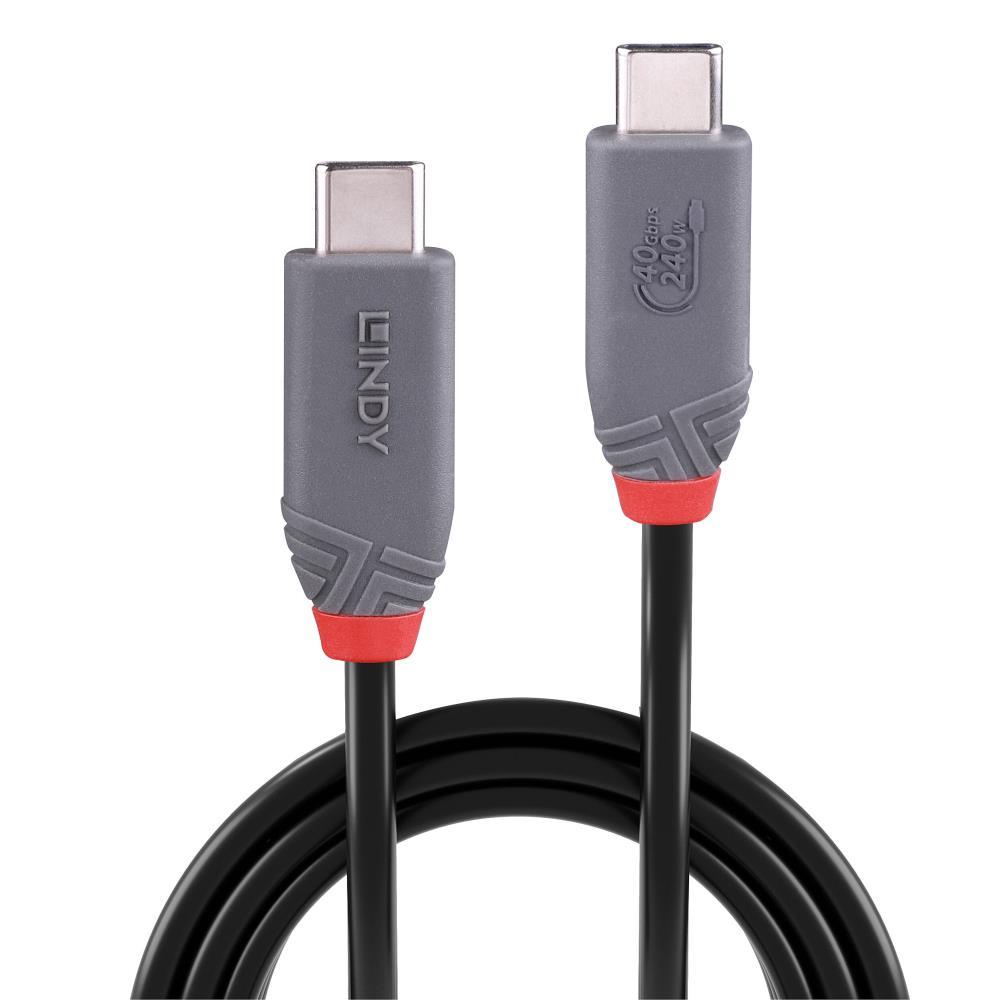 CABLE USB4 240W TYPE C 1.5M/40GBPS ANTHRA LINE 36957 LINDY