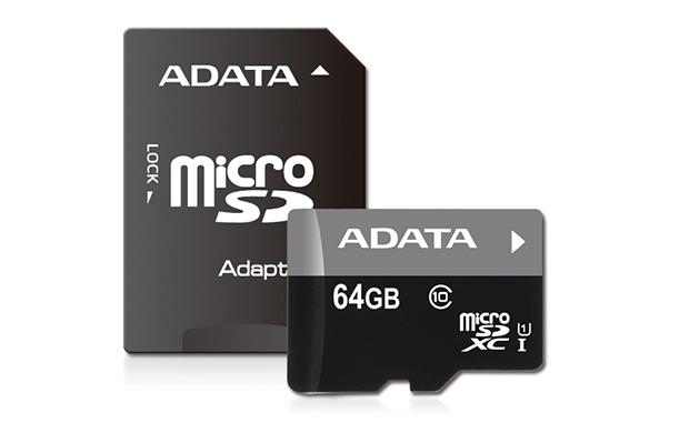 MÄLUKAART SDXC 64GB CLASS10/W/AD AUSDX64GUICL10-RA1 ADATA