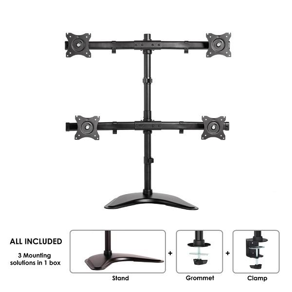 MONITOR ACC DESK MOUNT 10-27″/NM-D335D4BLACK NEOMOUNTS