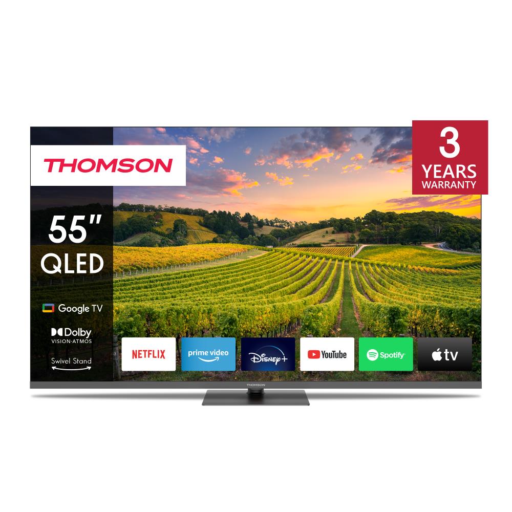 TV Set|THOMSON|55″|4K/Smart|QLED|3840×2160|Bluetooth|Google T...