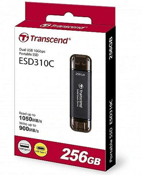 Väline SSD|TRANSCEND|ESD310C|256GB|USB-C|USB|3D NAND|TS256GESD310C