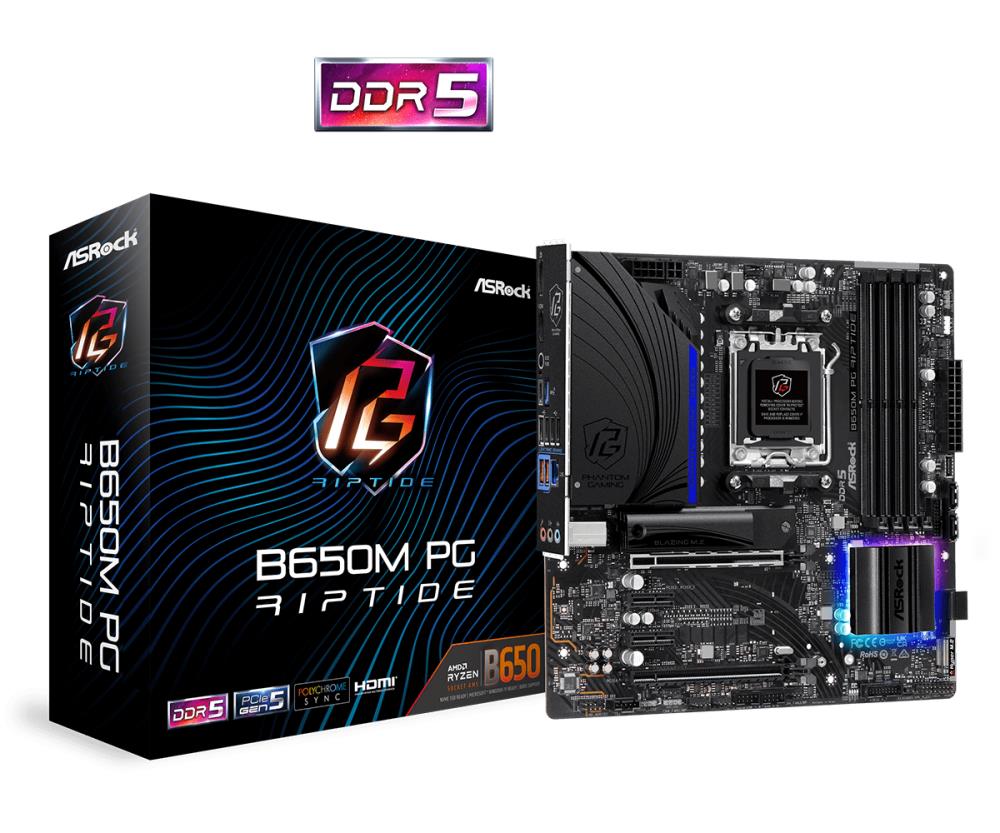 Emaplaat|ASROCK|AMD B650|SAM5|MicroATX|Memory DDR5|Memory slots 4|2xPCI&...