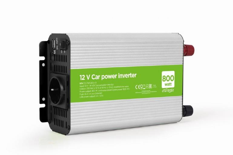 POWER INVERTER AUTO 12V 800W/EG-PWC800-01 GEMBIRD