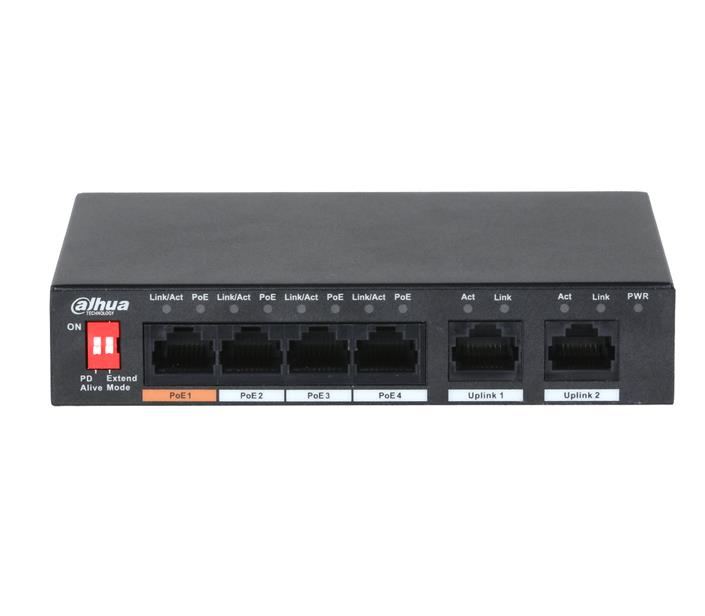 Switch|DAHUA|PFS3006-4ET-60|Type L2|PoE ports 4|60 Watts|DH-PFS3006-4ET-...