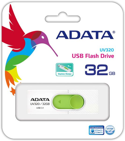 MÄLUPULK FLASH USB3.1 32GB/WHITE AUV320-32G-RWHGN ADATA