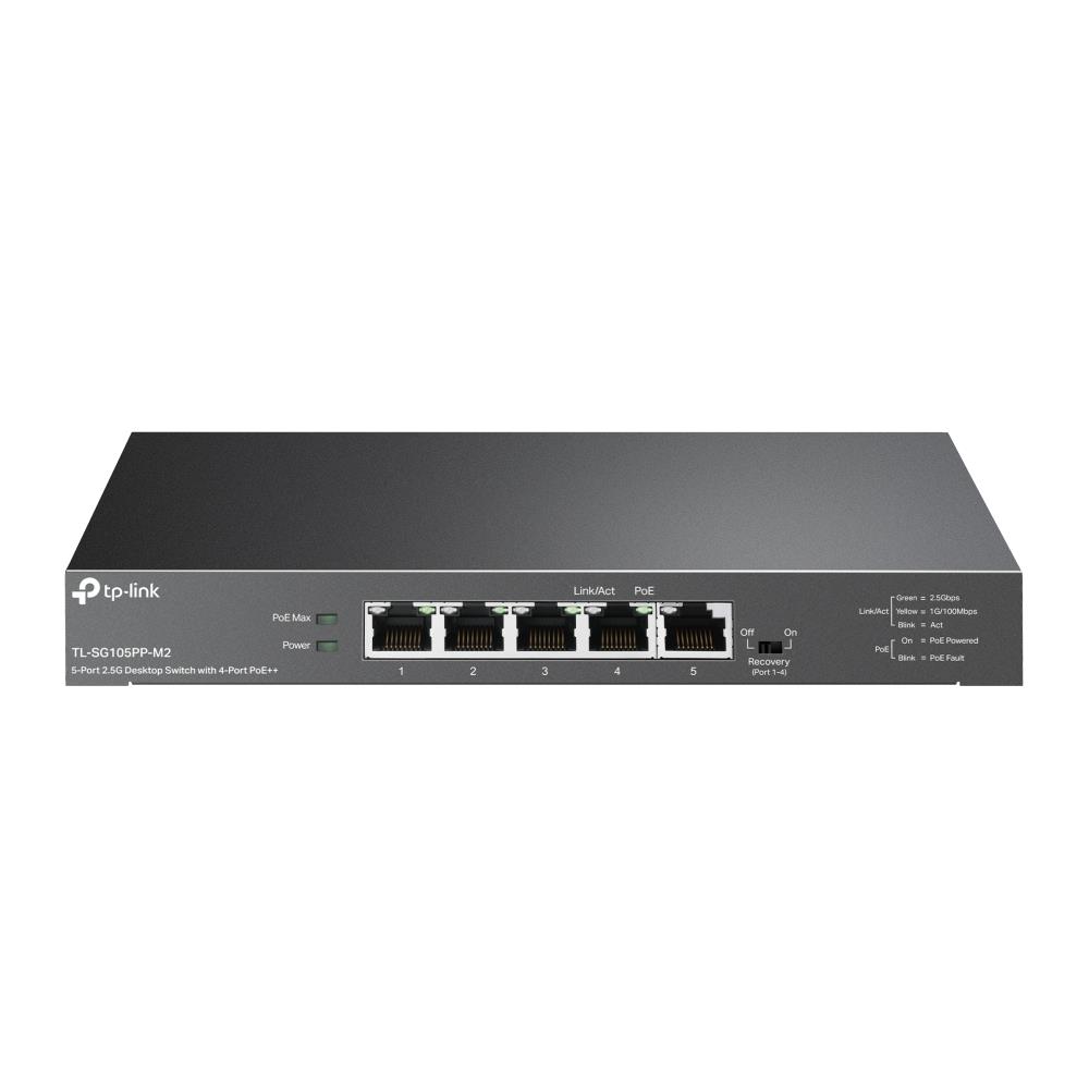 Switch|TP-LINK|TL-SG105PP-M2|Desktop/pedestal|5×2.5GbE|TL-SG105PP-M2