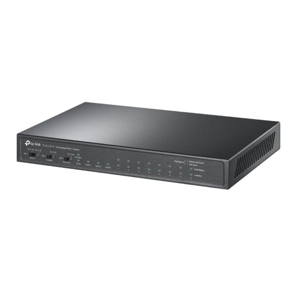 Switch|TP-LINK|Desktop/pedestal|8x10Base-T / 100Base-TX|1xSFP|2xRJ45|PoE+ ports 8|65 Watts|TL-SL1311P