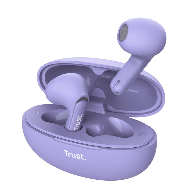 KÕRVAKLAPID EARPHONES YAVI BT ENC/PURPLE 25299 TRUST