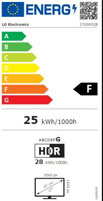 Monitor|LG|27GS95QE-B|26.5″|Gaming|Panel OLED|2560×1440|16:9|...