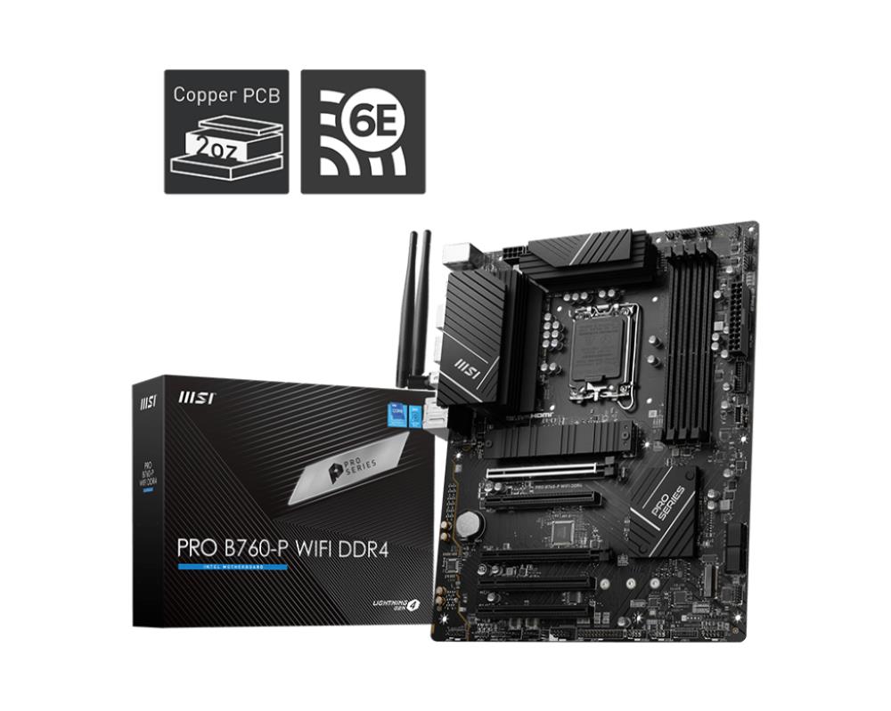 Emaplaat|MSI|Intel B760 Express|LGA1700|ATX|Memory DDR4|Memory slots 4|&...