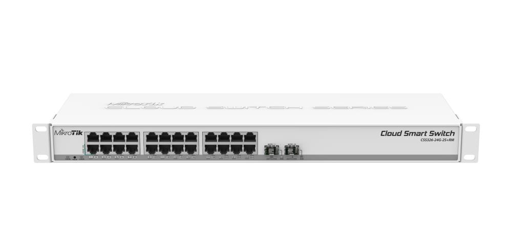 Switch|MIKROTIK|24x10Base-T / 100Base-TX / 1000Base-T|2xSFP+|CSS326-24G-...