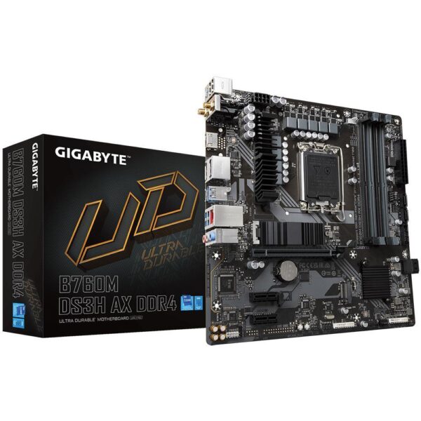 Emaplaat|GIGABYTE|Intel B760 Express|LGA1700|Micro-ATX|Memory DDR4|Memo...