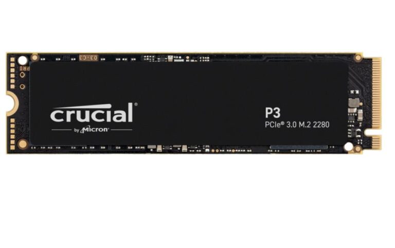 SSD|CRUCIAL|P3|1TB|M.2|PCIE|NVMe|3D NAND|Write speed 3000 MBytes/sec|Rea...