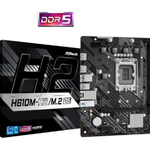 Emaplaat|ASROCK|Intel H610|LGA1700|Micro-ATX|Memory DDR5|Memory slots 2...
