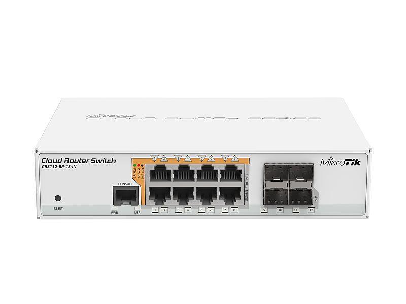 Switch|MIKROTIK|8x10Base-T / 100Base-TX / 1000Base-T|4xSFP|1xConsole|CRS...