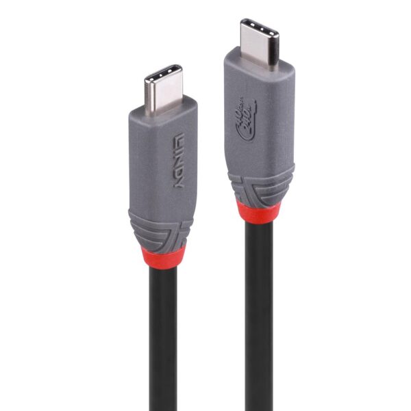 KAABEL USB4 240W TYPE C 2M/40GBPS ANTHRA LINE 36958 LINDY