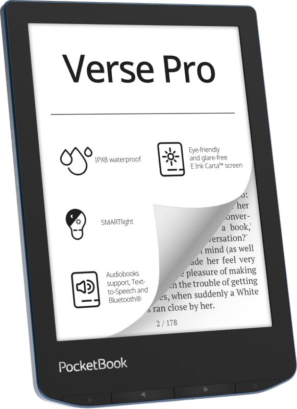 E-Reader|POCKETBOOK|Verse Pro|6″|1072×1448|1xUSB-C|Wireless L...