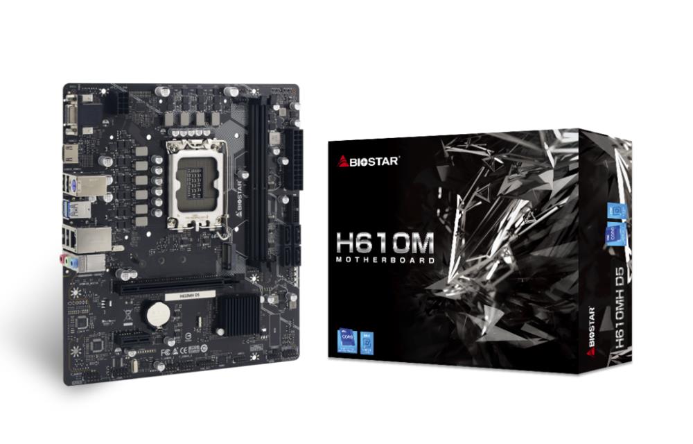 Mainboard|BIOSTAR|Intel H610|LGA1700|Micro-ATX|Memory DDR5|Memory slots ...