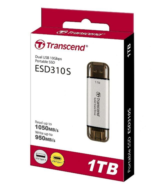 Väline SSD|TRANSCEND|ESD310|1TB|USB-C|USB|3D NAND|Write speed 950 MByt&#...