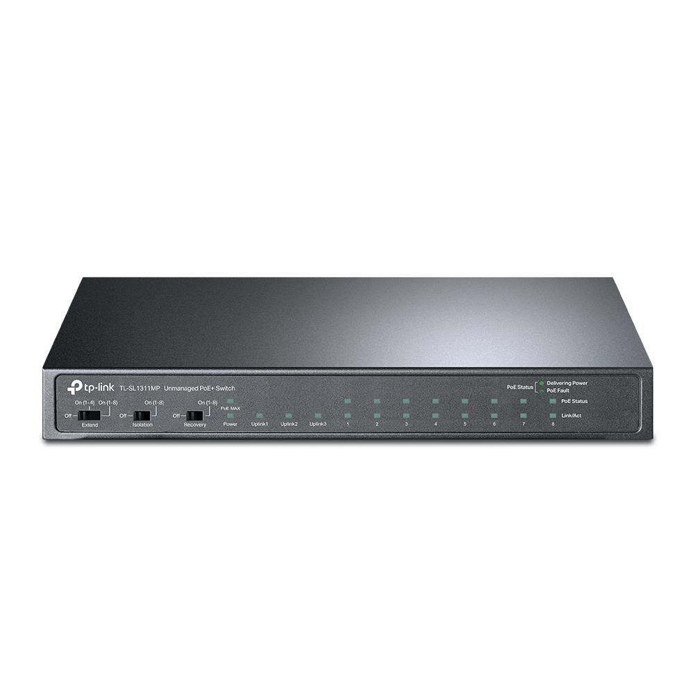 Switch|TP-LINK|TL-SL1311MP|1x10Base-T / 100Base-TX|PoE+ ports 8|124 Watt...