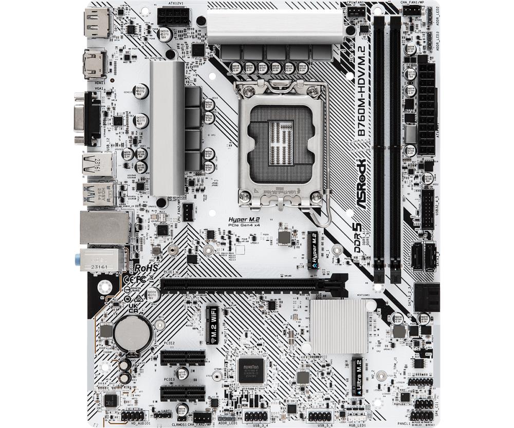 Emaplaat|ASROCK|Intel B760 Express|LGA1700|Micro-ATX|Memory DDR5|Memory&...