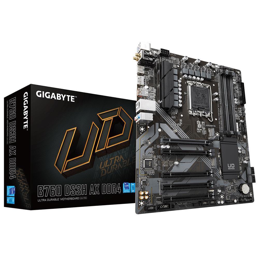 Emaplaat|GIGABYTE|Intel B760 Express|LGA1700|ATX|Memory DDR4|Memory slo&...