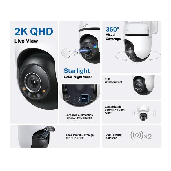 WRL CAMERA 1080P PAN/TILT/TAPO C520WS TP-LINK