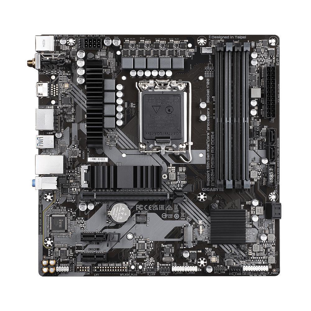 Emaplaat|GIGABYTE|Intel B760 Express|LGA1700|Micro-ATX|Memory DDR4|Memo&...