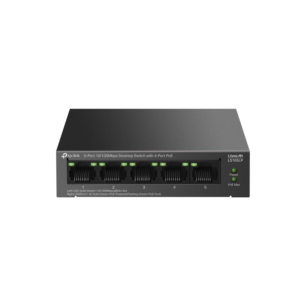 Switch|TP-LINK|LS105LP|Desktop/pedestal|5x10Base-T / 100Base-TX|PoE port...