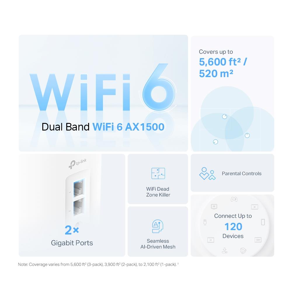 Juhtmevaba Ruuter|TP-LINK|Juhtmevaba Ruuter|1500 Mbps|Mesh|Wi-Fi 6|1&#21...