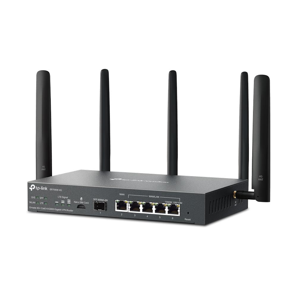 NET Ruuter 1000M 6PORT VPN/OMADA 4G+ ER706W-4G TP-LINK