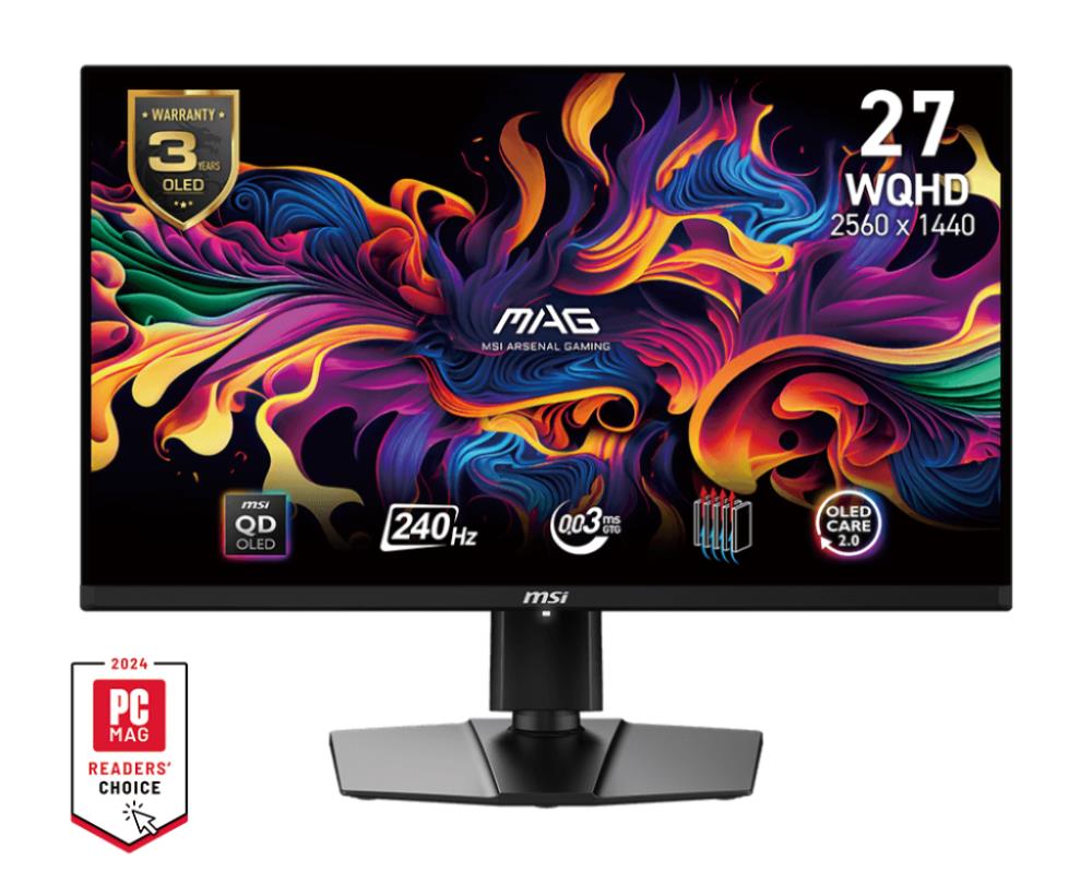 Monitor|MSI|26.5″|Mänguri|Panel QD-OLED|2560×1440|16:9|240Hz|...