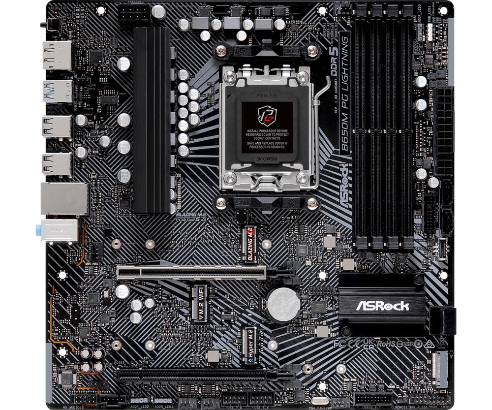 Mainboard|ASROCK|AMD B650|SAM5|Micro-ATX|Memory DDR5|Memory slots 4|1xPC...