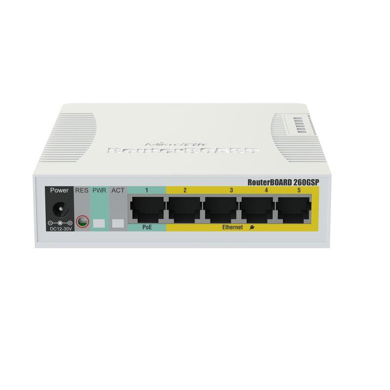 Switch|MIKROTIK|CSS106-1G-4P-1S|5x10Base-T / 100Base-TX / 1000Base-T|1xS...