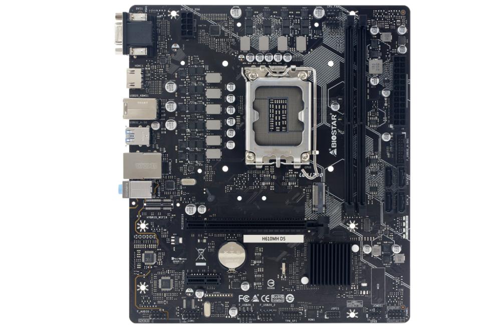 Mainboard|BIOSTAR|Intel H610|LGA1700|Micro-ATX|Memory DDR5|Memory slots ...