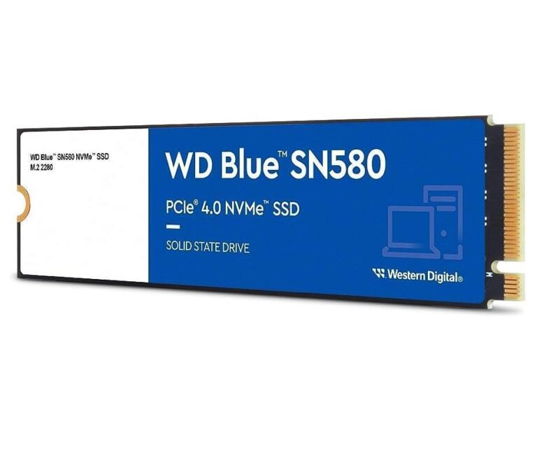 SSD|WESTERN DIGITAL|Blue SN580|500GB|M.2|PCIe Gen4|NVMe|TLC|Write speed ...