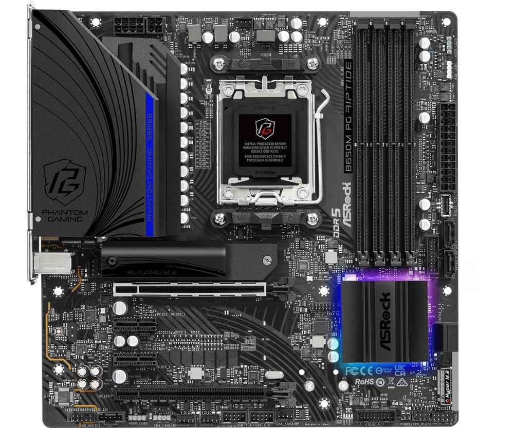 Emaplaat|ASROCK|AMD B650|SAM5|MicroATX|Memory DDR5|Memory slots 4|2xPCI&...