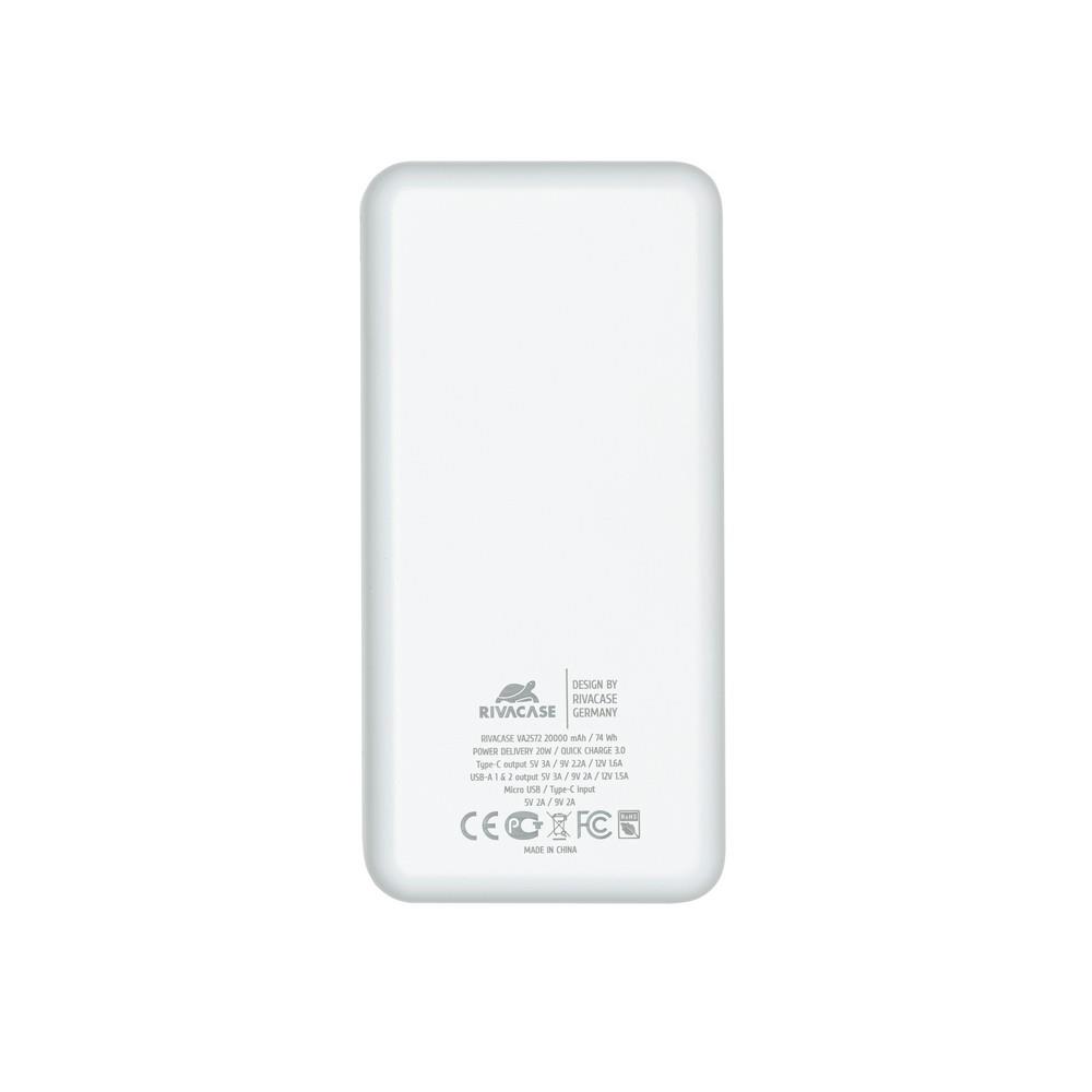 AKUPANK USB 20000MAH/VA2572 WHITE RIVACASE