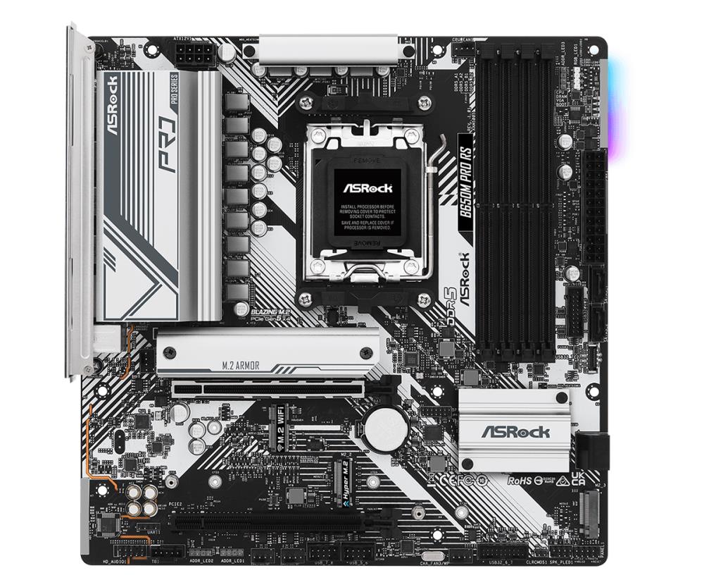 Emaplaat|ASROCK|AMD B650|SAM5|Micro-ATX|Memory DDR5|Memory slots 4|1xPC&...